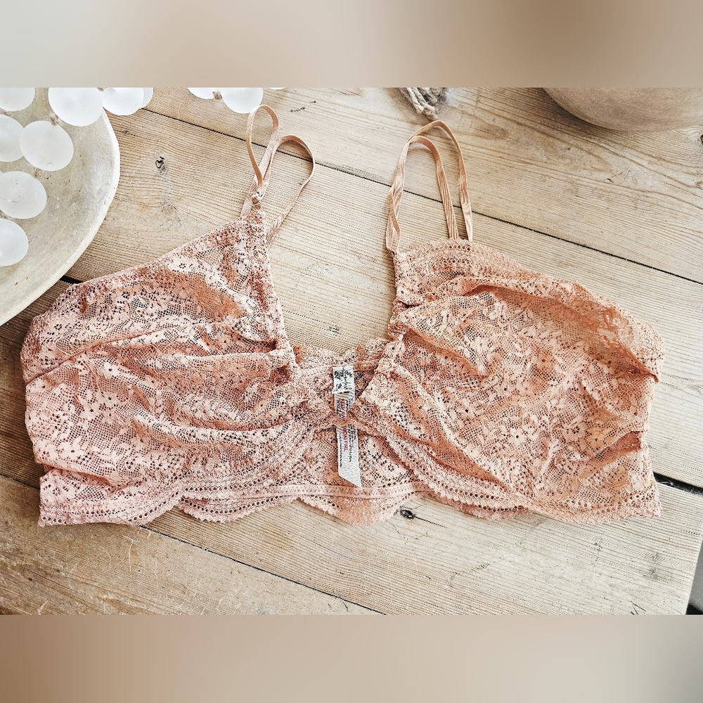 NEW Free People Intimately Lace Bralette Sz XL